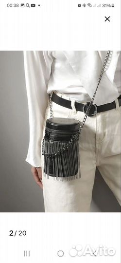 Сумка женская натуральная кожа черная бу