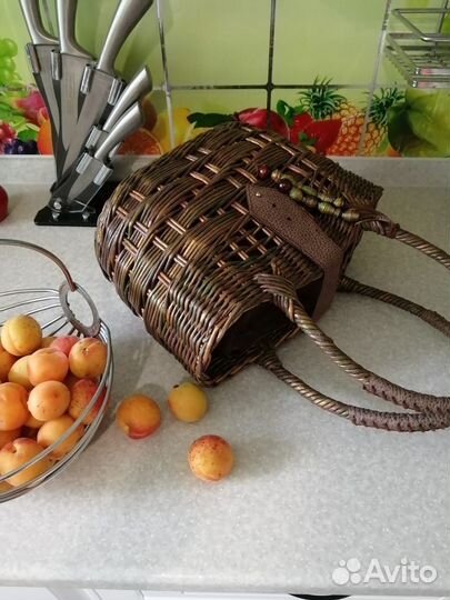 Сумка корзина плетеная
