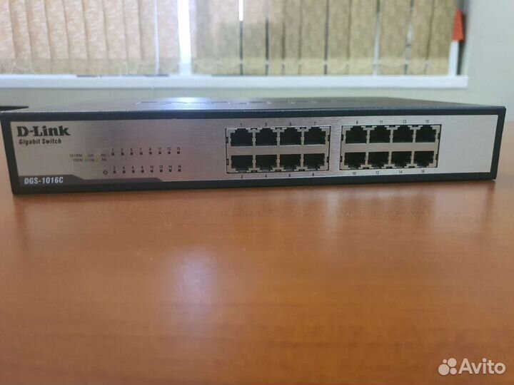 Коммутатор d-link 1016c