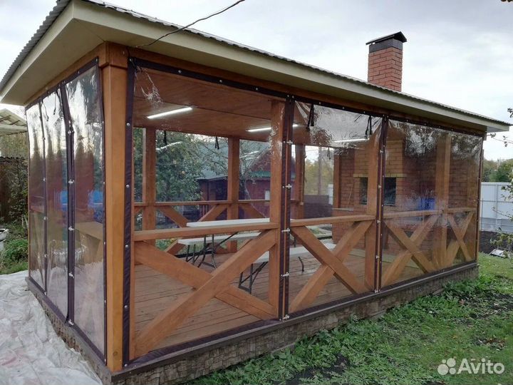 Мягкие окна для беседок, веранд