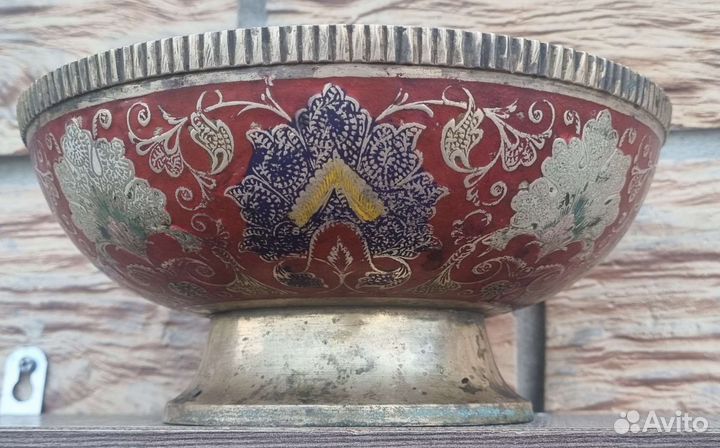 Ваза для фруктов, конфет, бронза, Индия