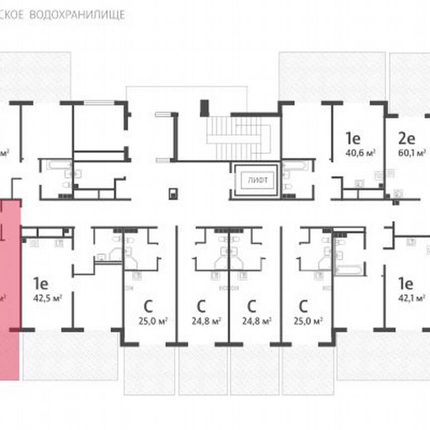 Квартира-студия, 27,7 м², 1/4 эт.