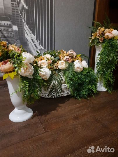 Свадебные украшения на стол, цветы