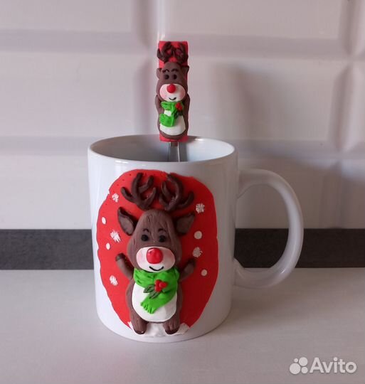 Набор кружек с ручным декорированием