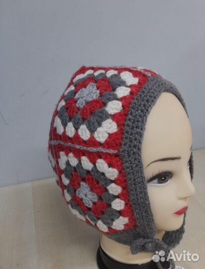 Шапка вязаная чепчик для модных и креативных