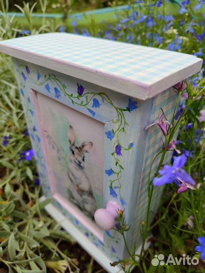 Ключница с зайчиком ручная работа