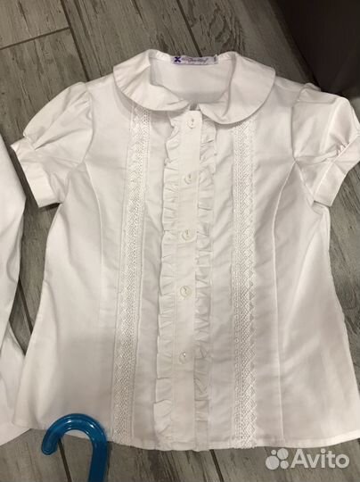 Рубашки белые на девочку 