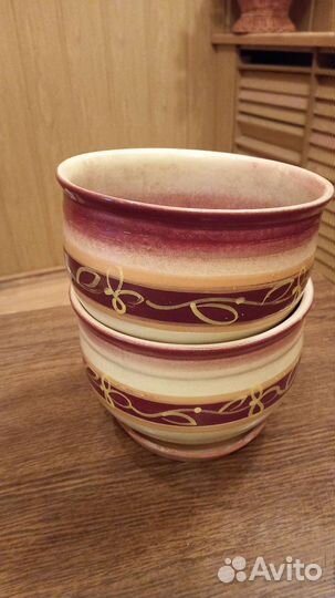 Цветочный керамический горшок