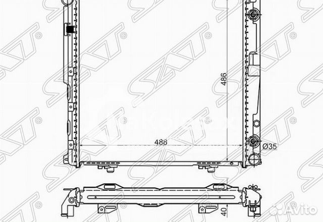 Радиатор mercedes E-class W124 2.0/2.2/2.3 85-92 W