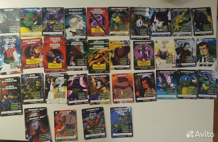 Карточки черепашки ниндзя обычные