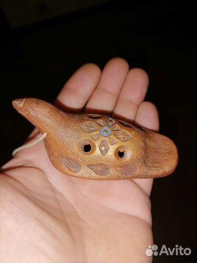Старинный охотничий манок на птицу. Керамика