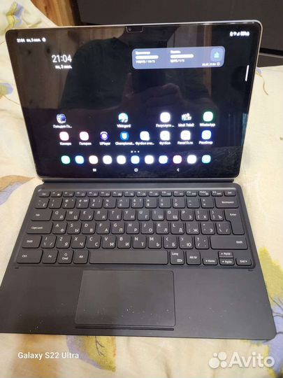 Samsung galaxy tab s7 plus с чехлом-клавиатурой