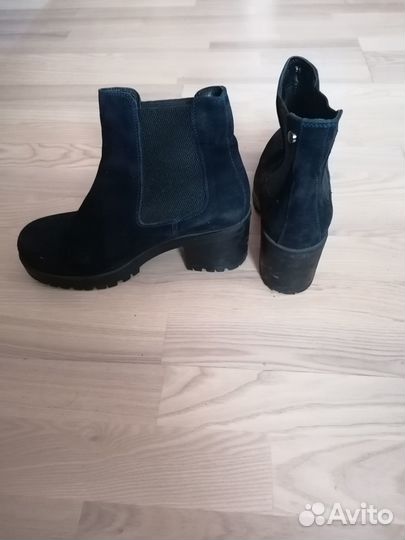 Полусапоги замшевые