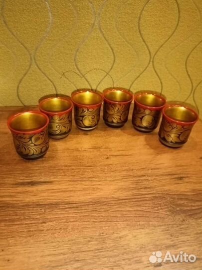 Стопка рюмка хохлома