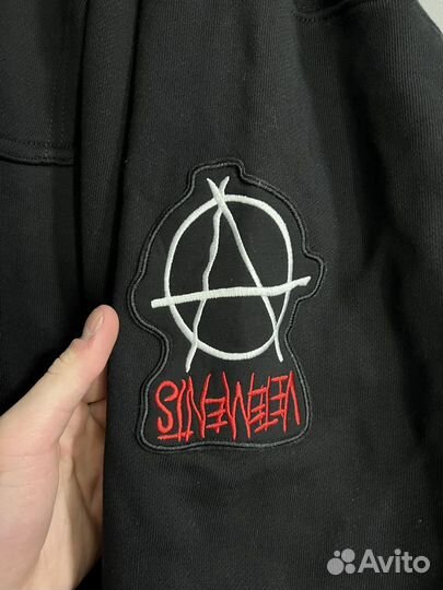 Vetements Double Anarchy Patch Зип Худи