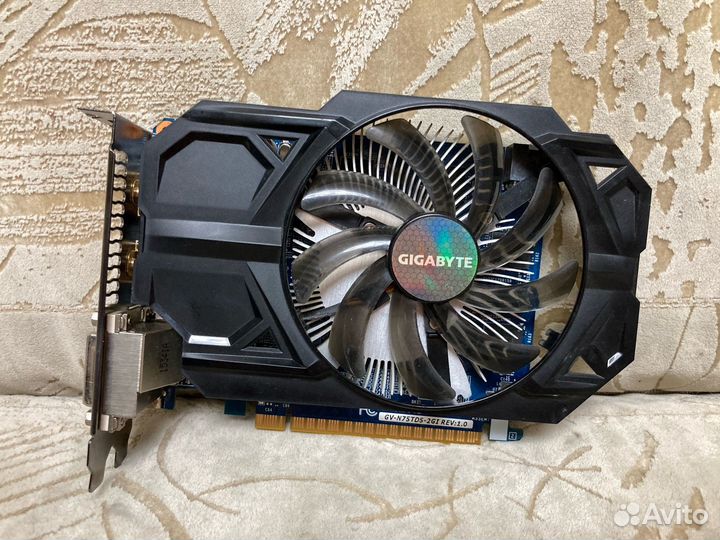 Видеокарта GigaByte GTX 750 Ti 2Gb Ddr5