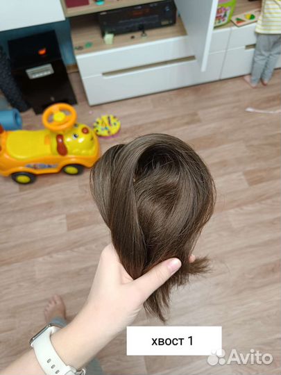 Шиньон чёлка и хвост