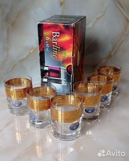 Стопки рюмки 6шт Bohemia Чехия новые в упаковке