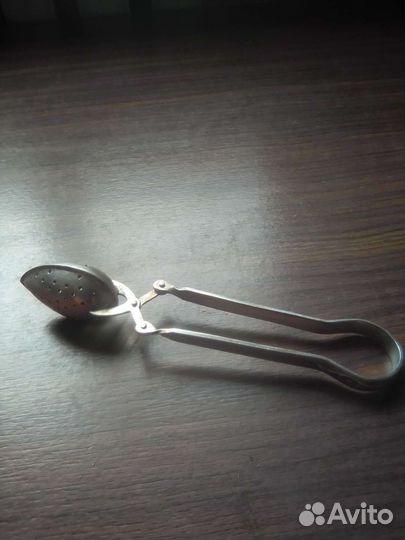 Мельхиоровые щипцы сито. Винтаж