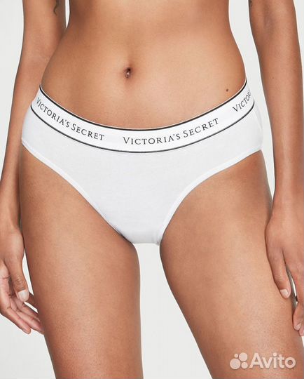 Белый комплект белья с лого от Victoria's Secret