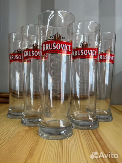 Пивной бокал krusovice 0.5, 0.3