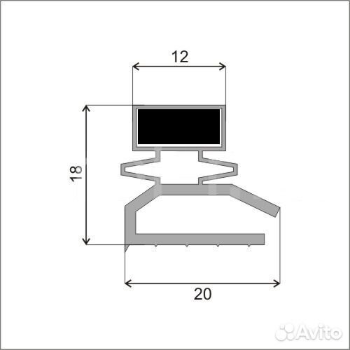 Резина для холодильников ЗИЛ 310*63 см