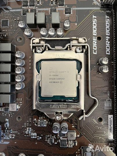 Процессор i9-9900k, MSI Z390-A PRO, 32гб, кулер