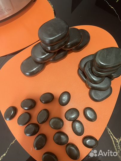 Камни для стоун массажа 35 штук и нагреватель