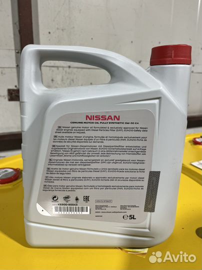 Масло моторное 5w30 nissan DPF