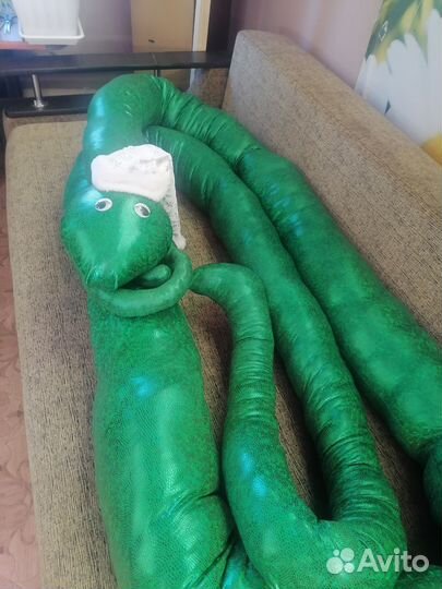 Мягкая игрушка, змея, длина 8метров