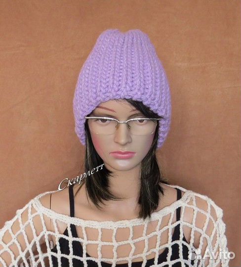 Шапка зимняя женская, вязаная шапка 54-58р
