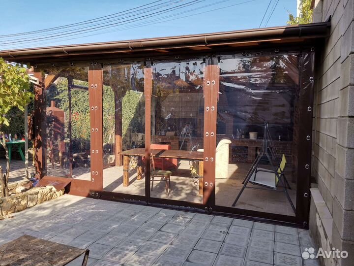 Мягкие окна - шторы пвх на дачи и кафе