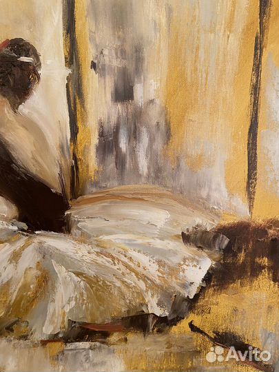 Картина маслом на холсте Одиночество. Балерина