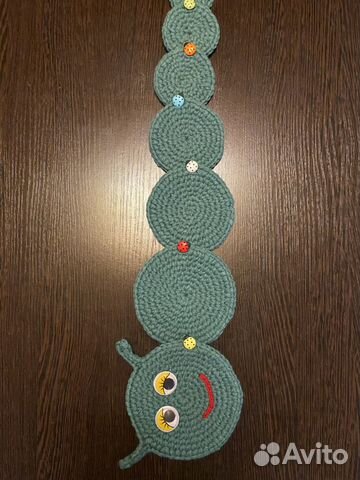 Гусеница вязаная развивающая игрушка для детей
