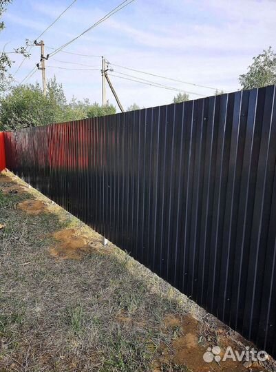 Забор из профнастила Н-114 х 750