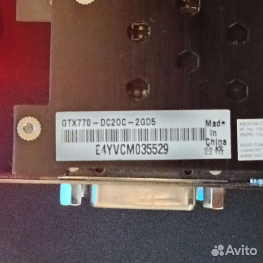 Видеокарта Asus GeForce GTX 770 DirectCU II OC