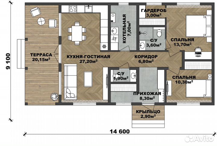 Готовый проект дома барнхаус