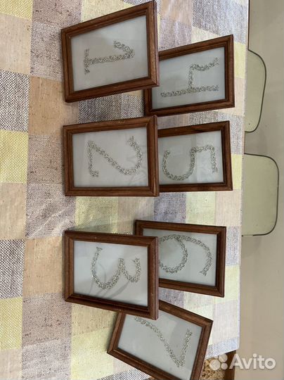 Номерки на свадебный стол