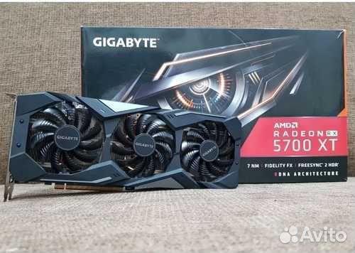 Видеокарта Gigabyte rx5700xt, гарантия до 2025 г