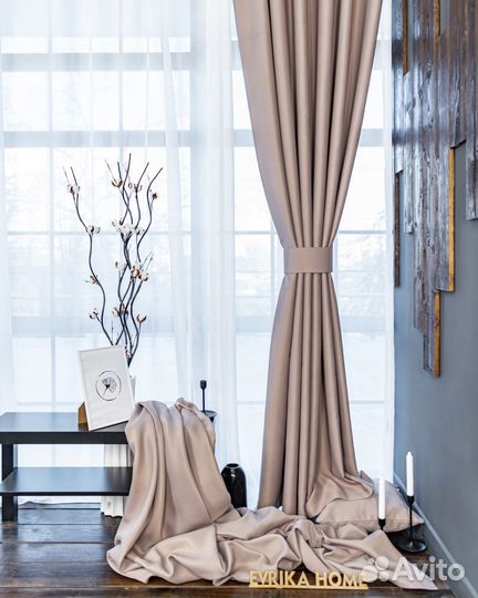 Портьеры блэкаут Амадео Дымчато-розовый шторы
