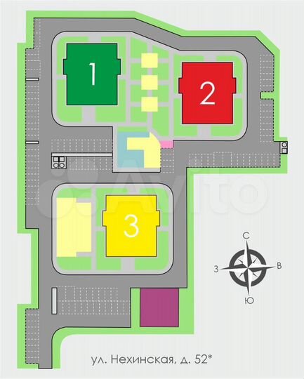 2-к. квартира, 52 м², 6/9 эт.