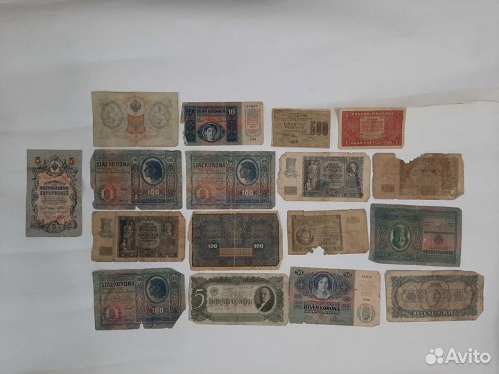 Бумажныые купюры деньги Европа СССР