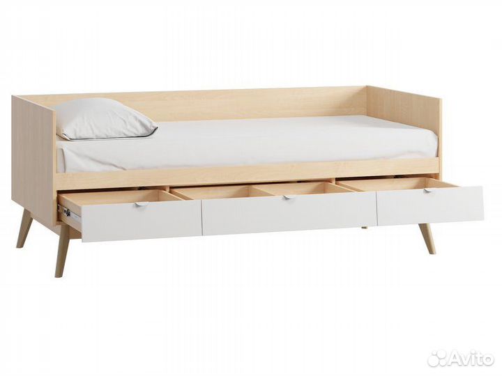 Детская кровать Лесли-3 Plywood White