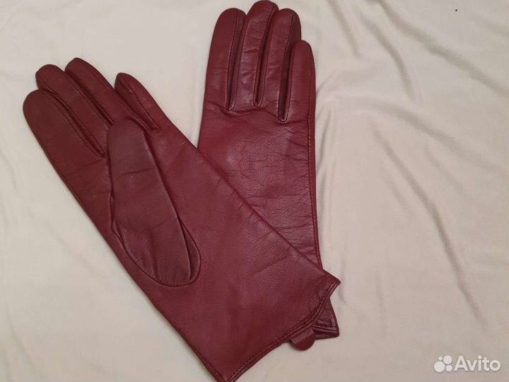 Перчатки женские кожаные