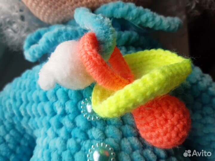 Вязаная кукла ручной работы (50 см. )