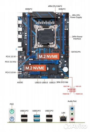 Материнская плата Huananzhi X99 QD4