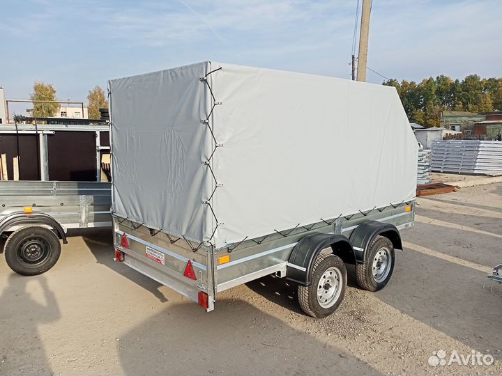 Легковой прицеп двухосный Титан тент скос