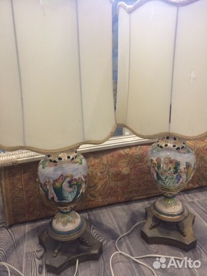 Пара настольных светильников начало 20 века. Европ