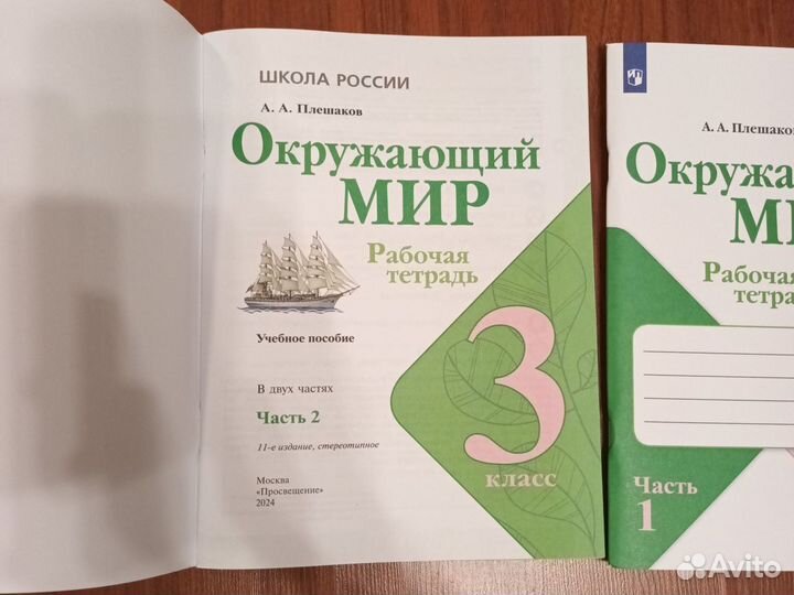 Рабочая тетрадь Окружающий мир 3 класс 1,2 части