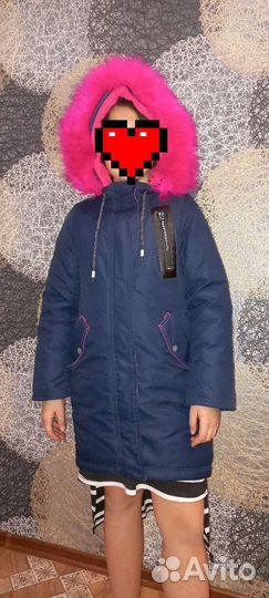 Парка для девочки 134 140 размер